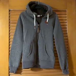 Cinch zip up sweat shirt